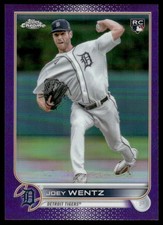 2022 Topps Chrome Update Series - Joey Wentz #USC13 Purple Refractor (RC)