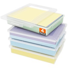 Organizadores de archivos de plástico con tapas de cierre