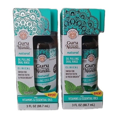 2 Coconut Oil Pulling Oral Rinse 7 Essential Oils & Vitamins, Farmed Mint