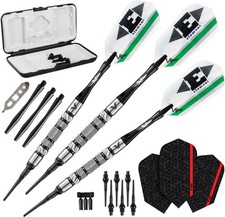 Viper by GLD Products Element 90 Tungsten Soft Tip Dart Set with Case, Knurl...