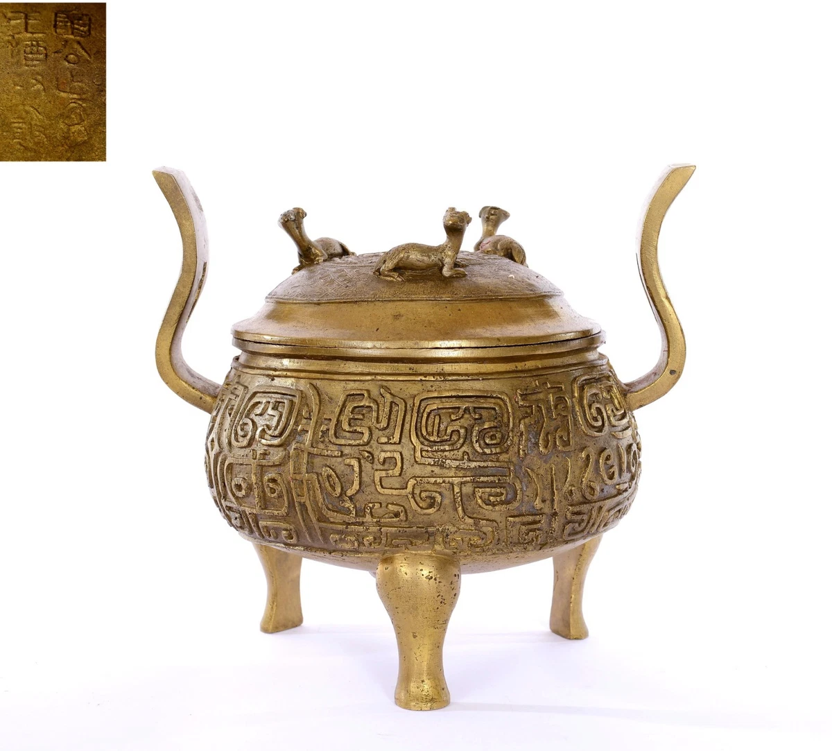 古董中国青铜香炉1900-1940 | eBay