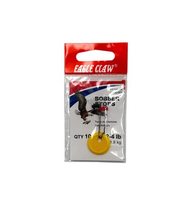 Eagle Claw Bobber Stops 2-4lb .9-1.8kg - 10pk - TOTAL OF 4 PACKS!!!