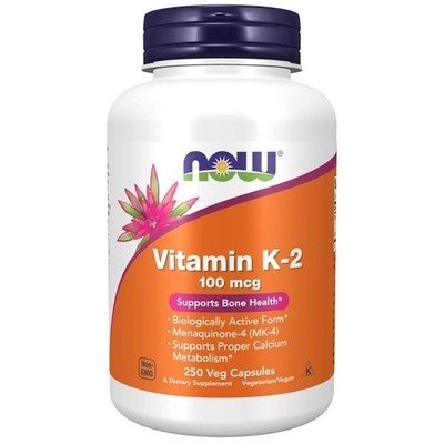 NOW FOODS Vitamin K-2 100 mcg - 250 Veg Capsules