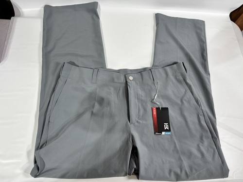 NIKE GOLF Tiger Woods Lightweight TW Cooling Grey Pants NEW Mens Sz 34 x 30