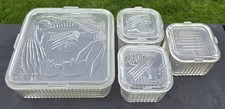 Vintage Federal Glass Vegetable Clear Refrige...