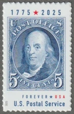 USA Sc. USA Sc. 6024 ($1.05) Benjamin Franklin 2025 MNH bklt. single
