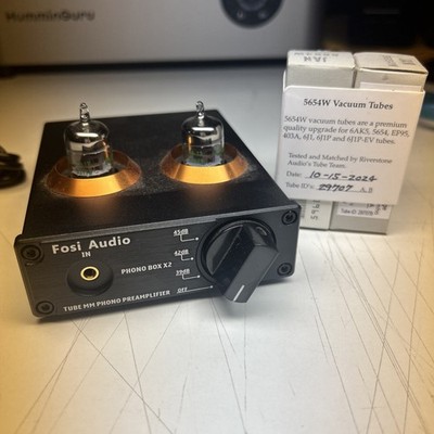 Fosi Audio BOX X2 Phono Preamp Turntable Tube Preamplifier MM w/New Tubes