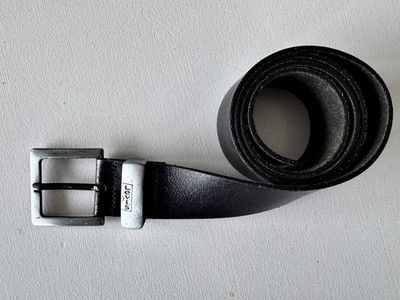 Vintage Levi s Black Leather Belt   Made in Italy