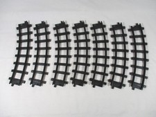 TOY STATE 1992 Christmas North Pole Toy Shop Train Tracks 7 Curved Black Pieces