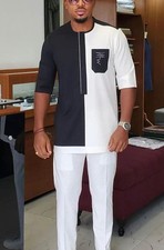 senator shirt and pants africans men clothing kaftan men shirt and down,white