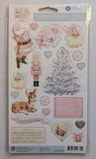 VERY RARE Prima Marketing Christmas Sparkle Chipboard Scrapbooking Stickers