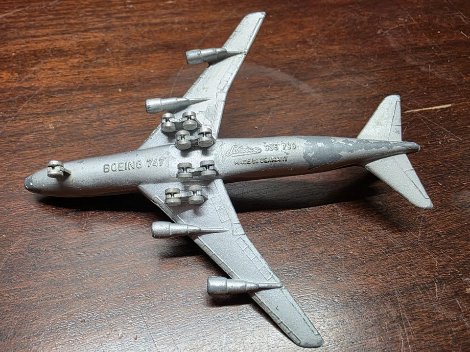 AVIÓN DE JUGUETE SCHUCO VINTAGE METAL Coleccionable Boeing 747 335 793Hecho en Alemania Foto 4 de 4