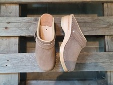 Swedish Clogs Troentorp Johansson Taupe Suede Size US Womens 8 / EU 38