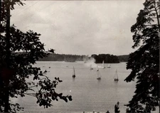 RPPC Sailing Regatta Jezioro Nidzkie vintage real photo postcard r814