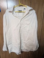 Alfani Mens Easy Care Dress Shirt XL 17 32/33 White 100 Cotton