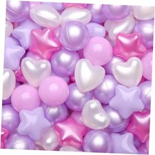 Ball Pit Balls,Plastics Balls for Ball 100 balls Pearl Pink Star+Heart Balls