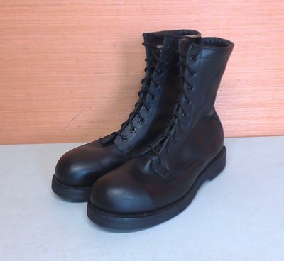 USGI Addison Black Leather Flight Line Deck Pilot Steel Toe Safety Boots 8.5 XW