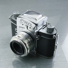 Ihagee EXA FX 1956 two coax  TESSAR 2.8/50, camera body Pentacon Dresden     