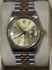 Rolex Datejust 16013 36mm Two Tone Champagne Dial Jubilee Vintage Watch