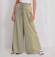 Lunya NWT Wide Leg Organic Cotton Silk Blend Pants Women s Small Green