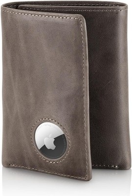 RFID Blocking Mens Wallet With Airtag Holder - Trifold with 9 Credit Card Slots,