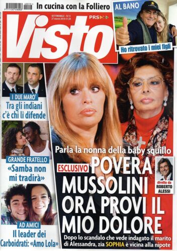 Visto.Sophia Loren & Alessandra Mussolini,Barbara Chiappini,Emanuela Folliero,kk - Foto 1 di 1
