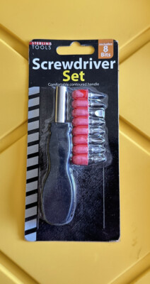 New Sterling Tools Screwdriver Set Includes 8 Bits - MT523 (Phillips & Slotted)