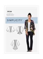 Simplicity 9124 Damenblusen Schnittmuster GrößEn XS-XXL (6-26)