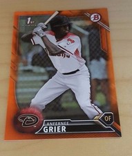 2016 Bowman Draft BD-11 Anfernee Grier Orange Paper Parallel #17/25 Diamondbacks