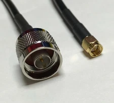 N Male to SMA Male ACI195 LMR Coaxial 50 ohm Low Loss RF Pigtail Cable USA