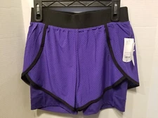 XERSION WOMEN'S PURPLE WORKOUT RUNNING LAYERED SHORTS - SIZE MEDIUM - NWT