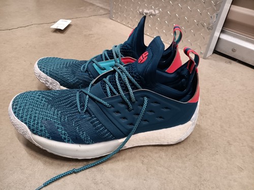 Adidas Harden Vol2 Mens Shoe Primeknit AH2216 Blue Night Cyan Boost A4 Sz 13 - Picture 7 of 10