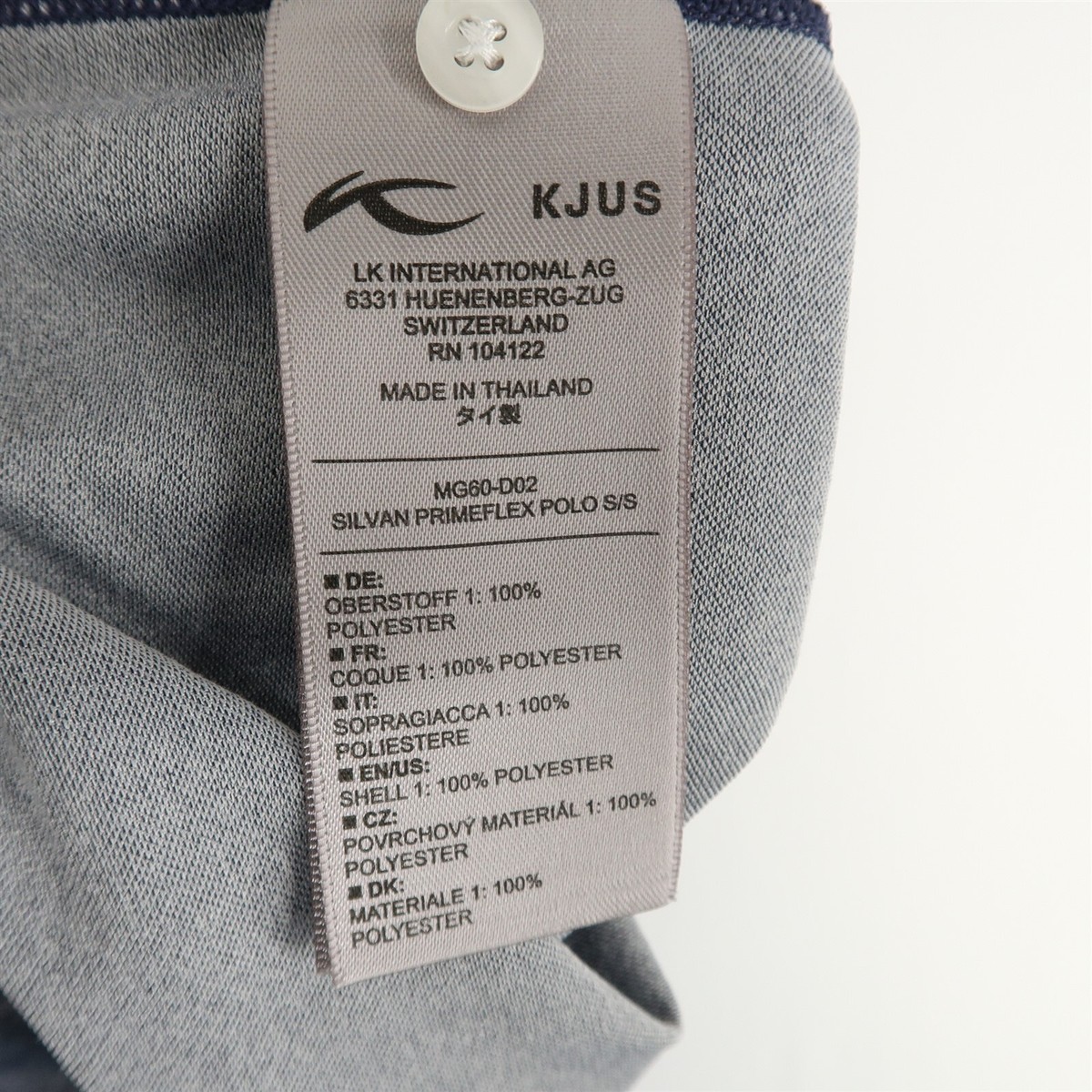 KJUS Silvan Primeflex Polo Shirt Mens Small Grayish Blue Heather