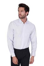 1st Américain Élégant Chemise Classique Manches Longues Hommes 100% Coton Reg