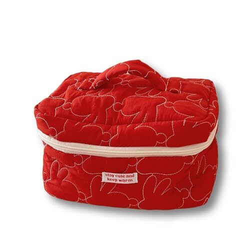 Red Large Capacity Toiletry Bag for Women and Men Travel Makeup Organizer-image