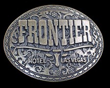 VINTAGE 1980'S FRONTIER HOTEL  CASINO BELT BUCKLE LAS VEGAS
