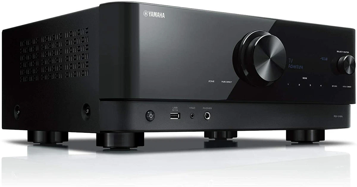 Yamaha RX V4A RX V4AB AV Receiver Black 5.1ch 4KHz Amazon Music Alexa
