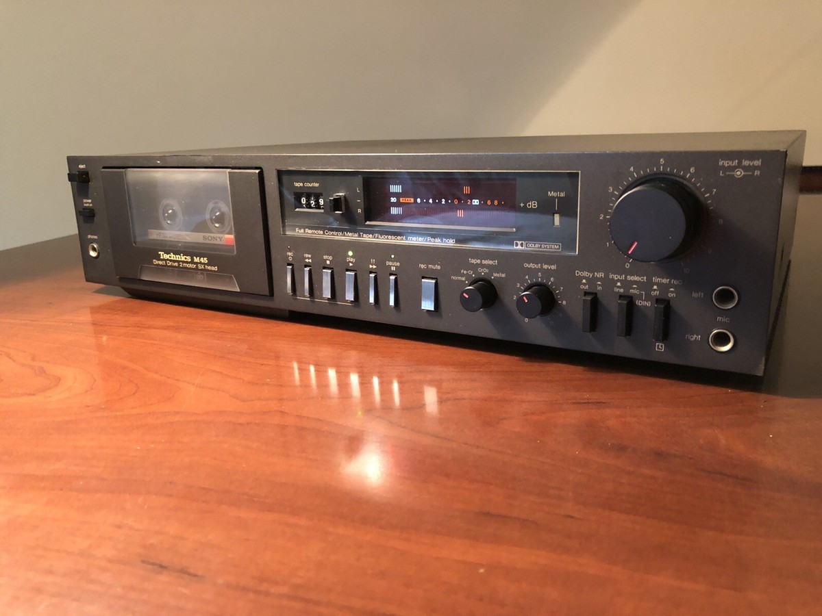 Y493 テクニクス RS-M45 カセットデッキ オーディオ機器 音響機器 Technics M45 high end cassette deck.Direct Capstan.Serviced