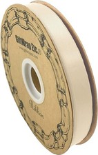 Ivory Satin Fabric Wedding Ribbon - 5/8" x 100 Yards, Reception, Christmas, DIY