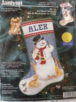 Janlynn Snowman Stocking Counted cross stitch kit, sealed