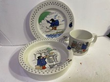 Coalport Paddington Bear Child's Plate, Bowl  Mug