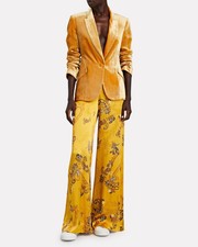 L'agence Velvet Chamberlain Blazer Jacket Size 4 Gold #1n403