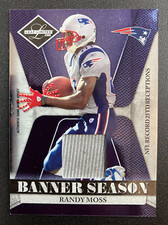 Randy Moss 2008 Leaf Limited Banner Season Patriots Jersey Patch #91/100