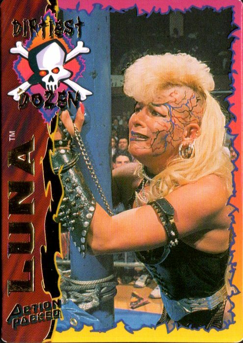 1995 Action Packed WWF Pro Wrestling Card Dirtiest Dozen #30 Luna Rookie RC
