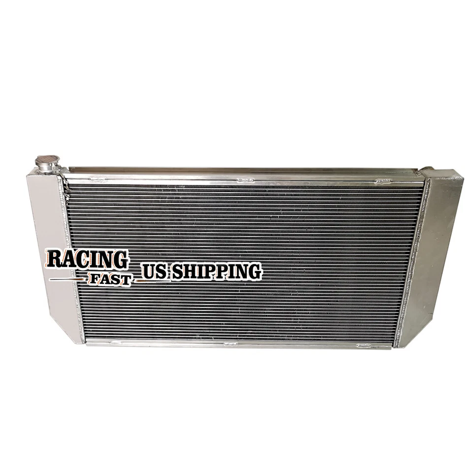 Radiador de aluminio + ventilador de cubierta para Chevy GMC 1988-2000 C/K 1500 2500 3500 7,4 L V8 Foto 3 de 4