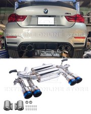 Axle Back Blue Burnt Quad Tips 3.5" Exhaust 2.5'' Piping 15-20 BMW F80 M3 F82 M4