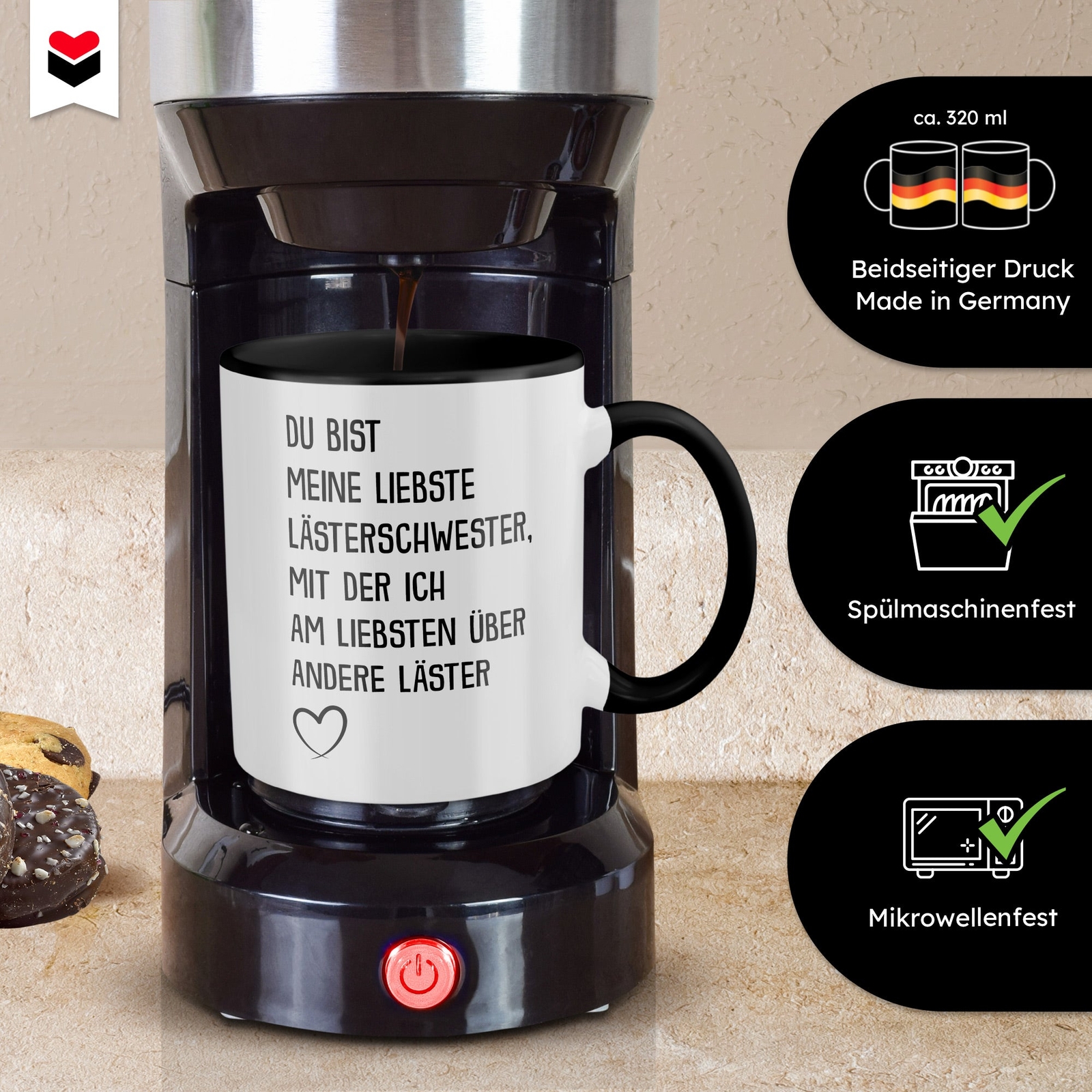 Personalisiere Freundin-Tasse – „Nicht Nur Freundin – Teil Meines Lebens“ Mit Namen, 330 Ml, Spülmaschinenfest