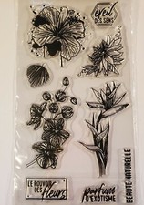 Flowers clear stamps for DIY card making