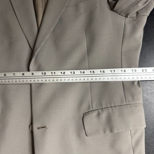 Hart Schaffner & Marx Men's Suit 40S Brown Solid Wool Two-Piece Pants 33W Vtg - Picture 12 of 17
