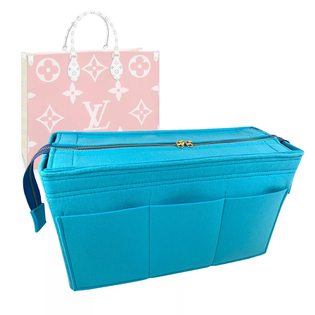 Bag Organizer for Louis Vuitton Onthego GM Tote Fixed Zipper Top Cover